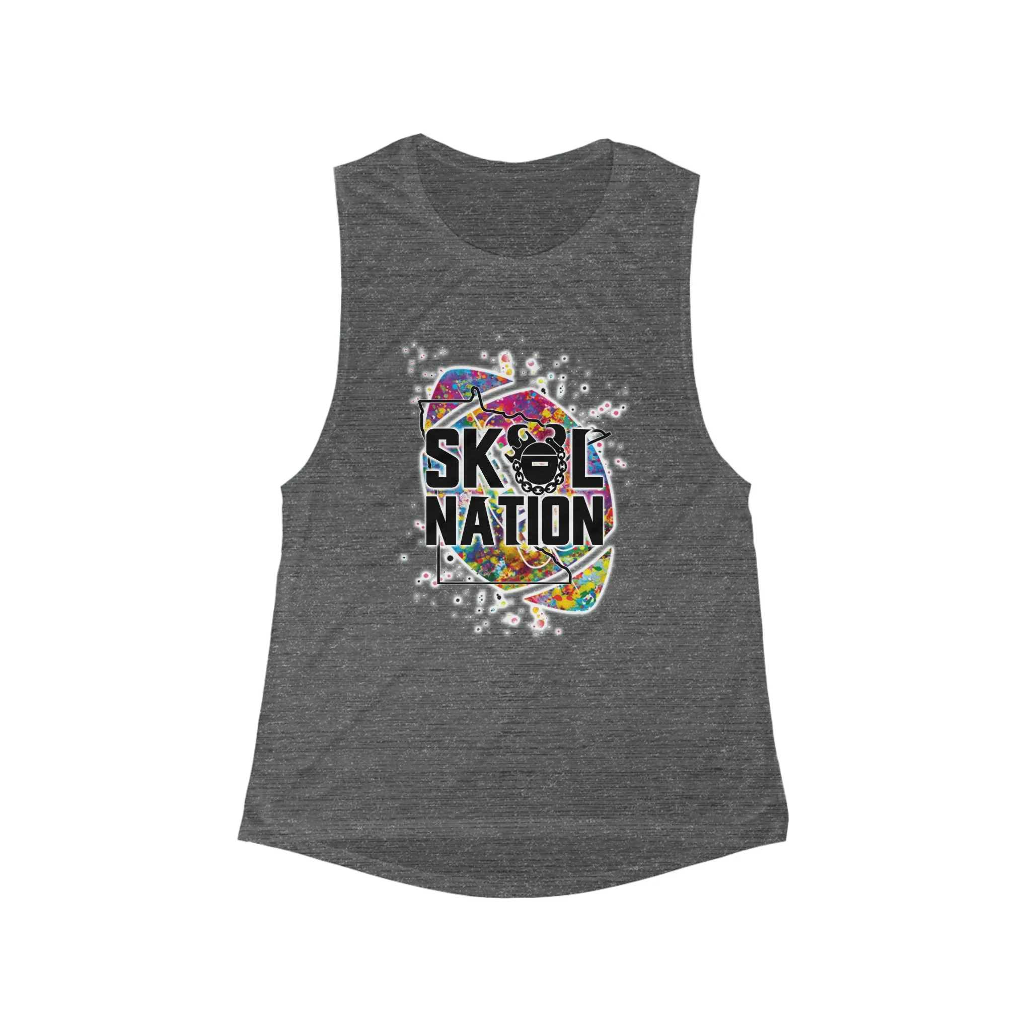 Women's Flowy Scoop Muscle Tank - MN Nation (Color Blast)