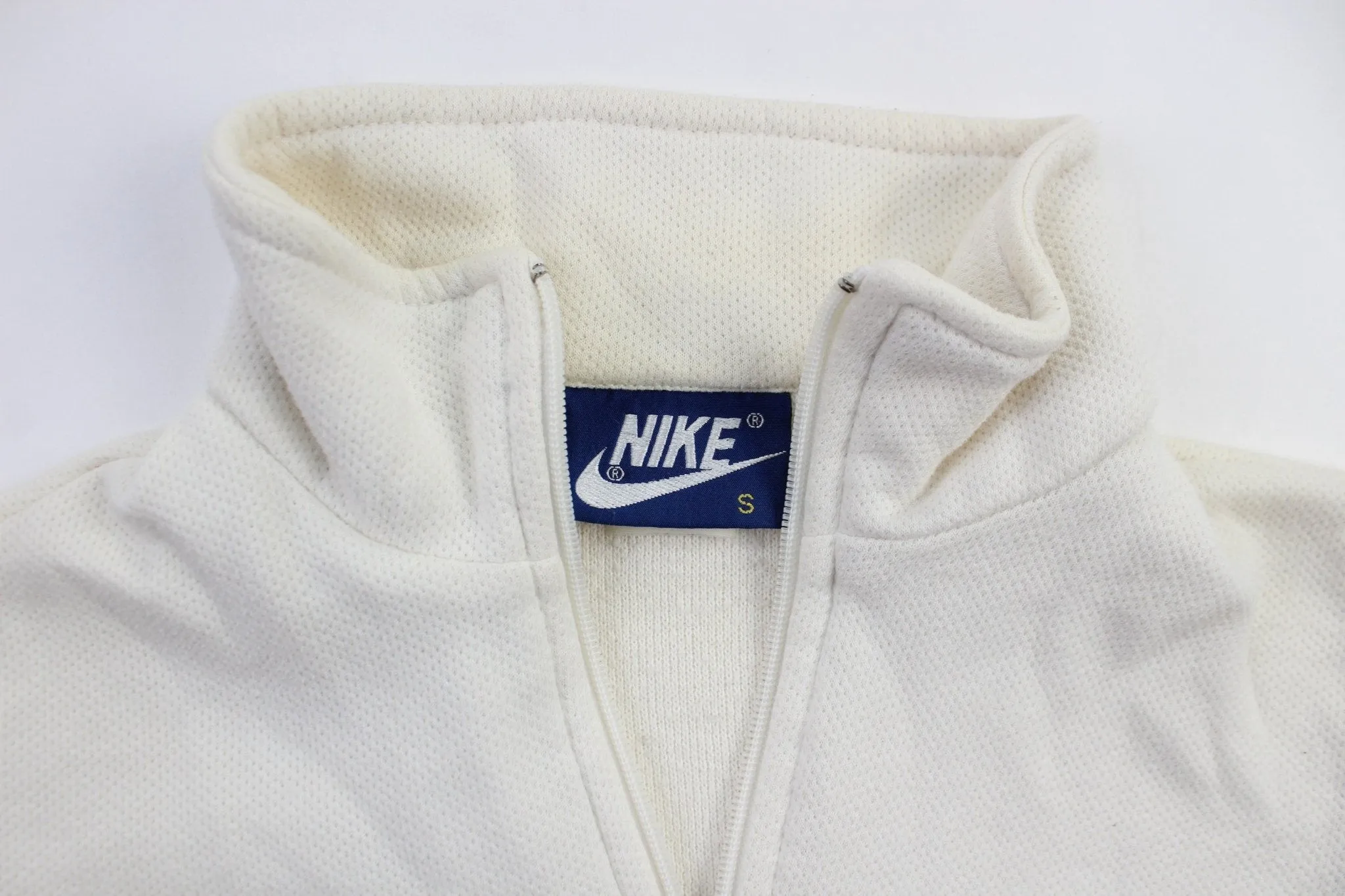 Youth 80's Nike White & Pink Zip Up Jacket